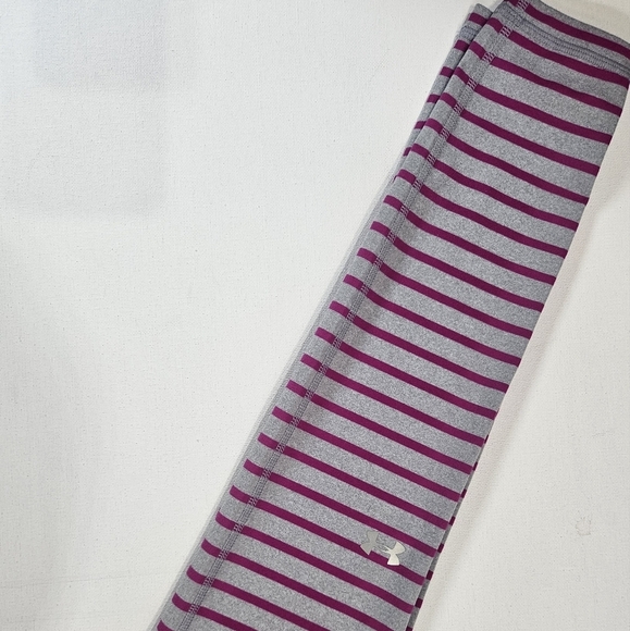 Under Armour Womens Yoga Pants Small Grey Pink Heatgear Soft Comfy Workout Gym - Picture 9 of 12